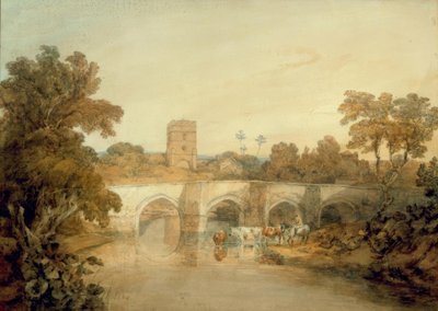 Ludlow, Shropshire yakınlarındaki Onny Nehri üzerinde Bromfield by Joseph Mallord William Turner
