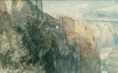 Rheinfels Kalesi manzaralı Katz Kalesi by Joseph Mallord William Turner
