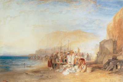 Hastings: Kumlarda Balık Pazarı, Sabah Erken by Joseph Mallord William Turner