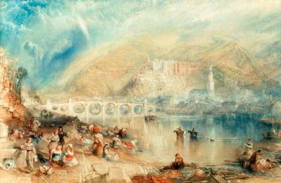 Bir gökkuşağı ile Heidelberg by Joseph Mallord William Turner