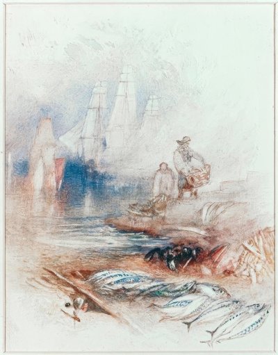 Sahilde uskumru by Joseph Mallord William Turner