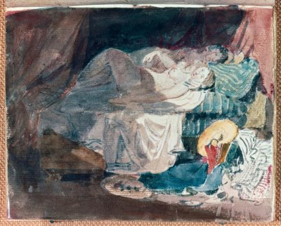Çıplak Kız ve Yatakta Bir Arkadaş by Joseph Mallord William Turner