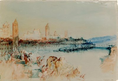 Köprüden görülen Regensburg by Joseph Mallord William Turner