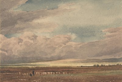 Uzakta Eski Sarum ile Salisbury Ovası, Wiltshire, 1810-62. by Joseph Mallord William Turner