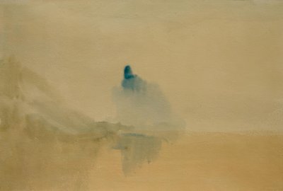 Bir gölün kıyısında kale by Joseph Mallord William Turner