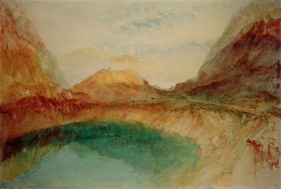 İsviçre dağlarında göl by Joseph Mallord William Turner