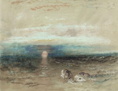 Gurnards ile deniz üzerinde gün batımı by Joseph Mallord William Turner