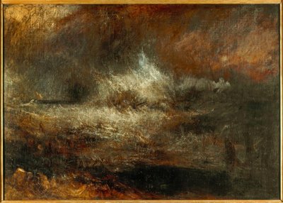 Yanan Batık ile Fırtınalı Deniz by Joseph Mallord William Turner