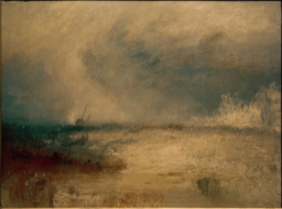 Dalgalar bir kıyıda kırılır by Joseph Mallord William Turner