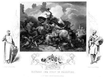 Kral I. Richard 1157-119, Yafa Savaşı'nda, 1192. by William Turner Davey