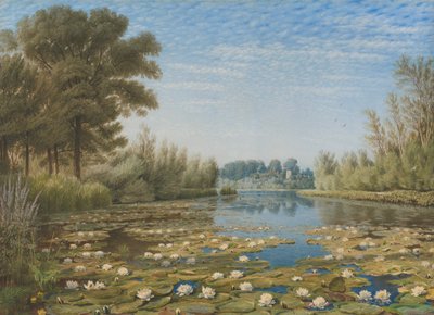 Oxfordshire, Cherwell'deki Shipton yakınlarındaki sahne by William Turner of Oxford