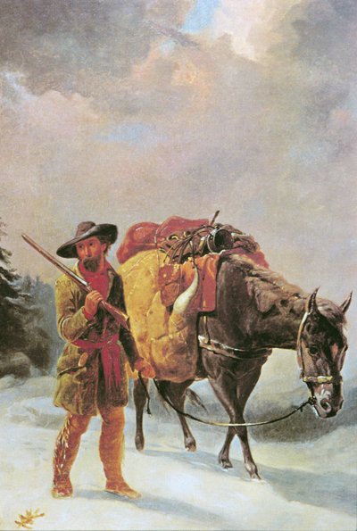 Dağları Aşan Kürk Avcısı (tuval üzerine yağlı boya) by William Tylee Ranney