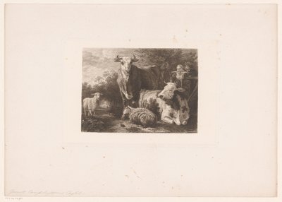 Sığır ile çoban ve çoban kız by William Unger