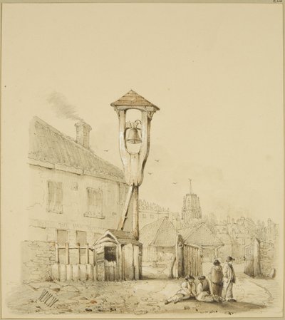Harford Köprüsü ile Bathurst Havzası arasındaki tersane, 1830 dolayları (kağıt üzerine kalem ve suluboya) by William W. Wheatley