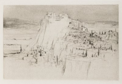 Herodias: Sayfa 3, Machaerus'un kalesi, Ölü Deniz'in doğu tarafında, bir koni şeklindeki bazalt zirvesinde yükseldi. by William Walcot