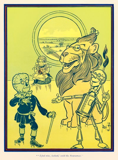 "Kendimi gerçekten akıllı hissediyorum," dedi korkuluk, L. Frank Baum