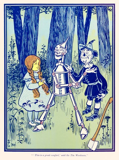 ??Bu büyük bir rahatlık mı? dedi Teneke Adam.? ?Harika Oz Büyücüsü? tarafından L. Frank Baum by William Wallace Denslow