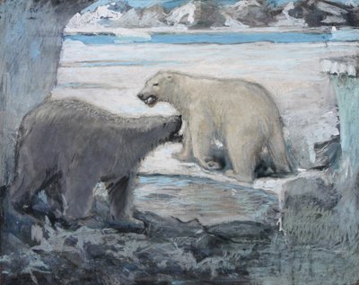 The Bears' Courtship, Grönland (tuval üzerine yağlıboya (?)) by William Walls