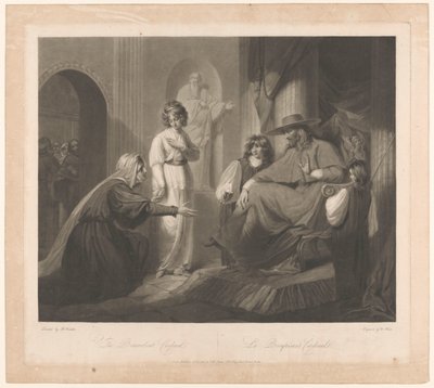Bir kardinal ile seyirci Hayırsever Kardinal / Le bienfaisant Cardinal (nesne üzerindeki başlık) by William Ward