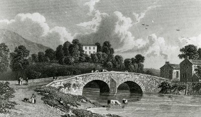 Greta Hall ve Keswick Köprüsü, E. Francis tarafından oyulmuş, 1842 by William Westall