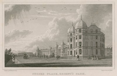 Sussex Place, Regent's Park, Londra by William Westall