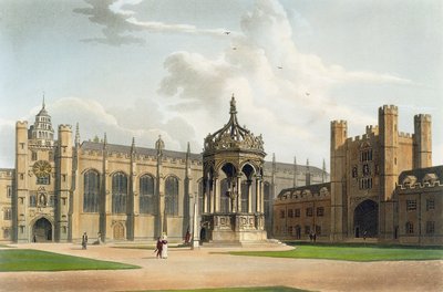 The Court of Trinity College, Cambridge, J. Bluck (fl.1791-1831), pub tarafından oyulmuş 