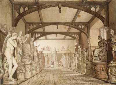 Sınav Okullarındaki Heykel Galerisi, Oxford, 1813 by William Westall