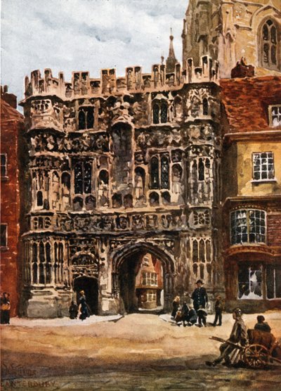 Canterbury, Christchurch Geçidi (renkli taş) by William Wiehe Collins