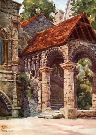 Canterbury, Norman Merdiveni (renkli taş) by William Wiehe Collins