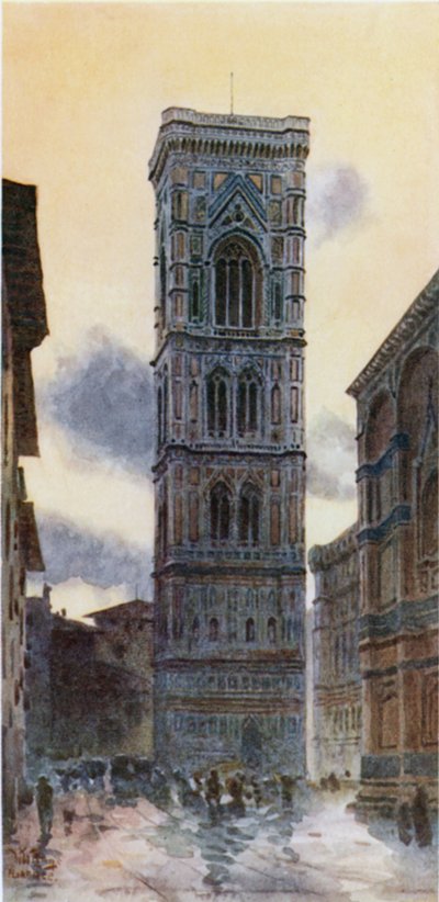 Floransa. Campanile (renkli taş) by William Wiehe Collins