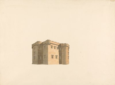 Cluny Kalesi, Aberdeenshire, İskoçya: Perspektif by William Wilkins