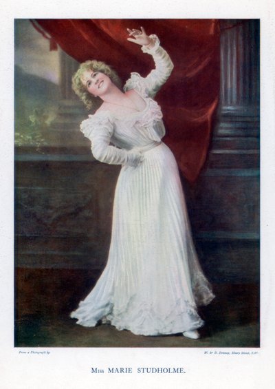 Marie Studholme, İngiliz tiyatro oyuncusu, 1901. by William and Daniel Downey