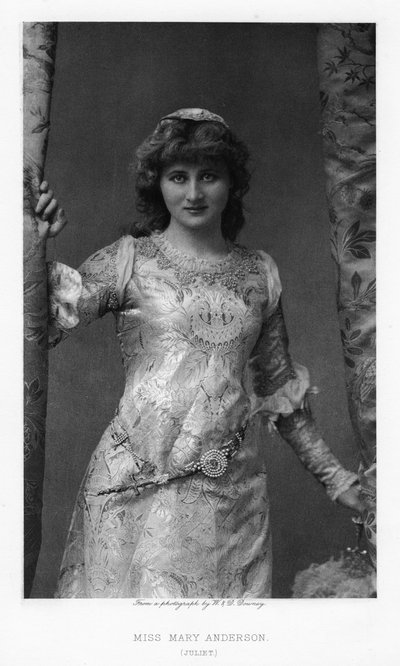 Mary Anderson, Amerikalı aktris, c1895 by William and Daniel Downey
