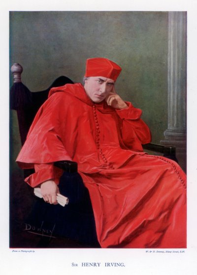 Sir Henry Irving, Viktorya döneminin ünlü İngiliz tiyatro oyuncusu, 1901. by William and Daniel Downey
