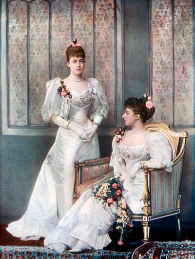 Danimarka Prensesi Victoria ve Prenses Charles, 19. yüzyılın sonlarında. by William and Daniel Downey