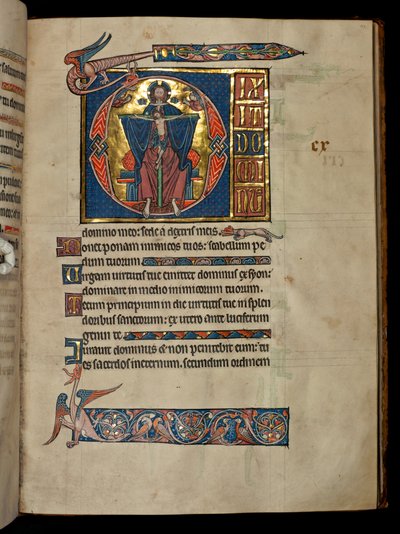 Ms 322 f.113r Mezmur 109, ilk D, The Holy Trinity, 