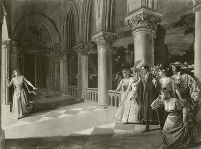 Lucia di Lammermoor, III. Perde vi sahnesi (gravür) by William de Leftwich Dodge