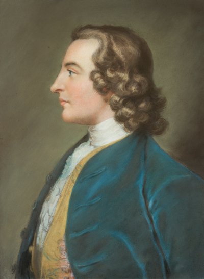 Bir beyefendinin portresi, muhtemelen 1. Northumberland Dükü (pastel çizim) by William of Bath (circle of) Hoare