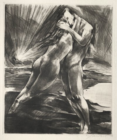 Arno Holz Klasörü: Yüzen Çift by Willy Jaeckel