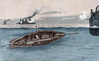 Denizaltı, c1905 (suluboya) by Willy Stöwer