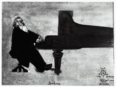 Alman besteci Johannes Brahms (Hamburg) by Willy von Beckerath