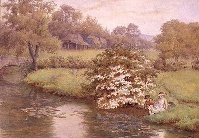 Dere kenarında oynayan çocuklar by Wilmot R.W.S. Pilsbury