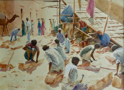 392 Surları yeniden inşa etmek - taş kesmeciler by Wilson Clive