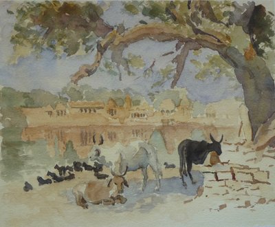 435A Jaisalmer - Tren Sagar (Sketch) by Wilson Clive