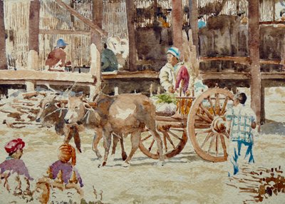 909 Thaung Tho pazarı, eve gidiyor by Wilson Clive