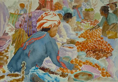 939 Nampan pazarı, portakal seçimi by Wilson Clive
