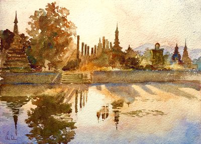 982 Sukhotai, akşam güneşi by Wilson Clive