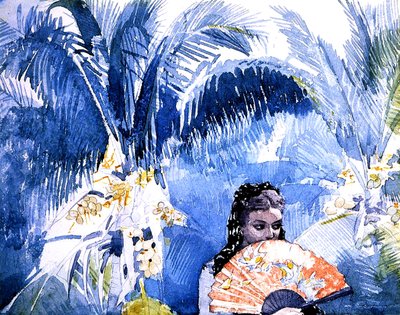 Hayranı Olan İspanyol Kız by Winslow Homer