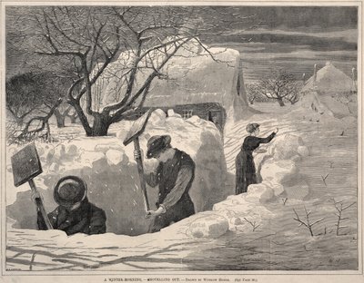 Bir Kış Sabahı, - Kürekle Dışarı Çıkmak, 1871. by Winslow Homer