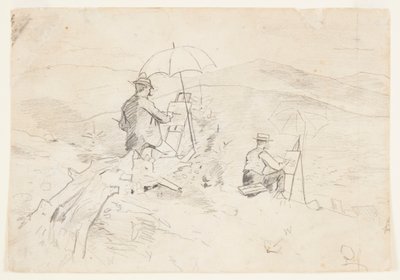 Beyaz Dağlarda Çizim Yapan Sanatçılar by Winslow Homer